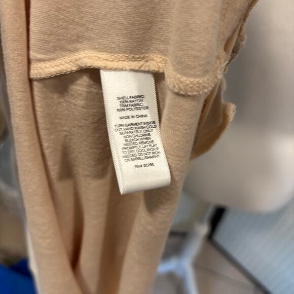 Vintage Express Cream Halter Top 90s Y2K Coquette Boho M - Picture 3 of 5